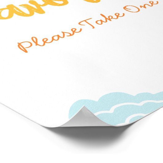 Ein wenig Ray Sunshine Baby Duschkopf liebt Schild (Ecke)