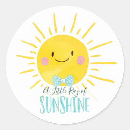 Ein wenig Ray Sunshine Blue Bow Krawatte Topper Ge Runder Aufkleber