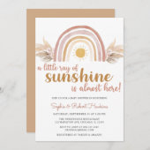 Ein wenig Ray Sunshine Boho Rainbow Baby Dusche Einladung (Vorne/Hinten)