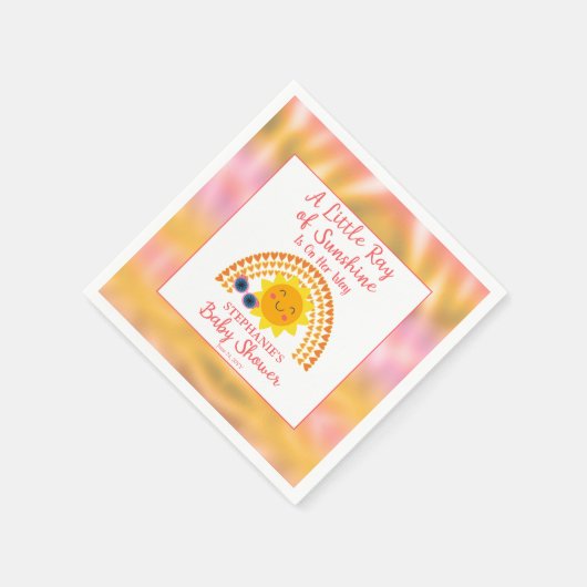 Ein wenig Ray Sunshine Girl Shower Napkins Serviette (Ecke)