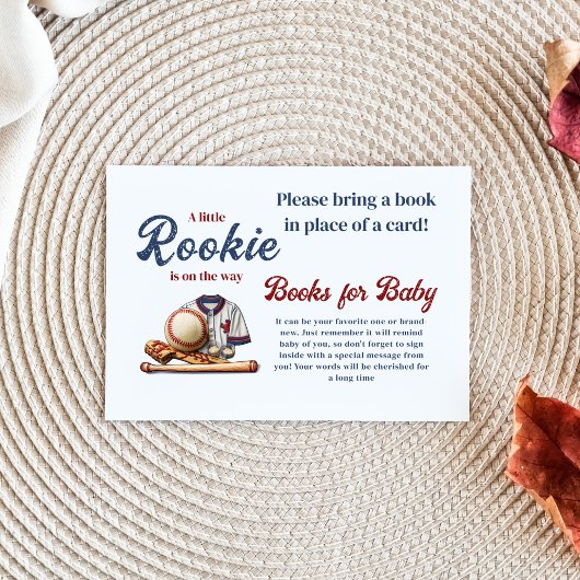 Ein wenig Rookie Sport - Baseball Baby Shower Game Begleitkarte
