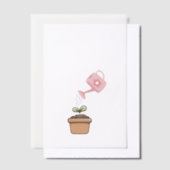 Ein wenig rosa Sprout auf dem Weg Vellum Overlay Pergament Einladungen (Versetzt)