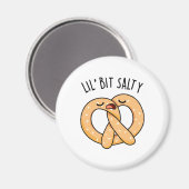 Ein wenig salzig Cool Salty Pretzel Puff Magnet (Vorderseite/Rückseite)