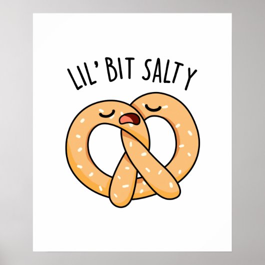 Ein wenig salzig Cool Salty Pretzel Puff Poster (Vorne)