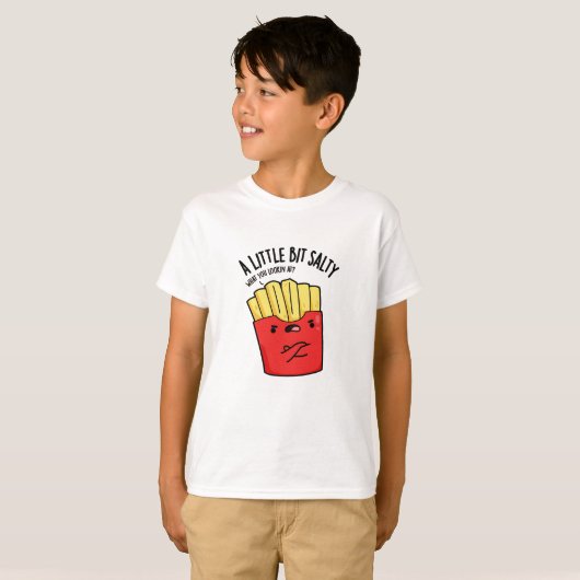 Ein wenig salzig Funny Fries Pub T-Shirt (Vorne ganz)