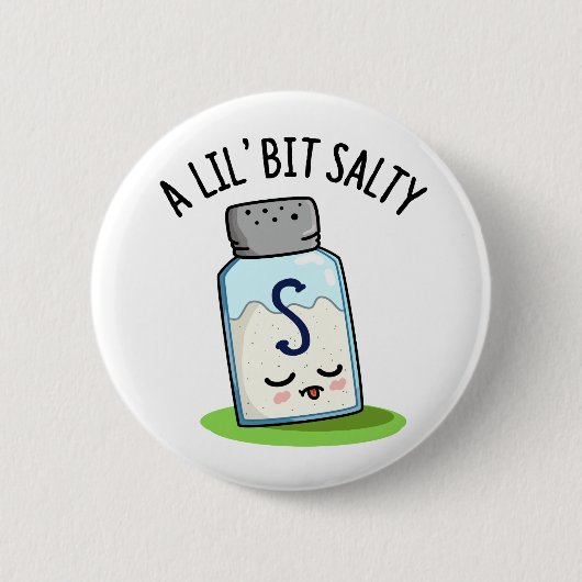 Ein wenig salziger Salzwasser-Salt-Shaker-Pub Button (Vorderseite)