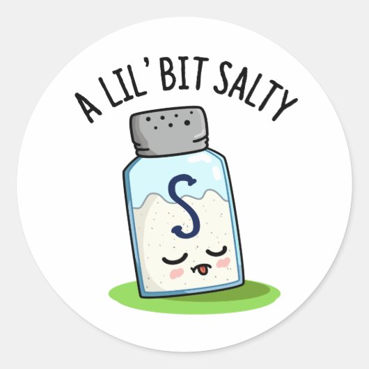 Ein wenig salziger Salzwasser-Salt-Shaker-Pub Runder Aufkleber (Vorderseite)