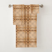 Ein wenig Schach aus braunem, unregelmäßigem Schac Badhandtuch Set (Insitu)