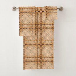 Ein wenig Schach aus braunem, unregelmäßigem Schac Badhandtuch Set