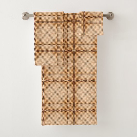 Ein wenig Schach aus braunem, unregelmäßigem Schac Badhandtuch Set (Insitu)