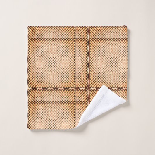 Ein wenig Schach aus braunem, unregelmäßigem Schac Badhandtuch Set (Waschlappen)