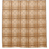 Ein wenig Schach aus braunem, unregelmäßigem Schac Duschvorhang (Vorderseite)