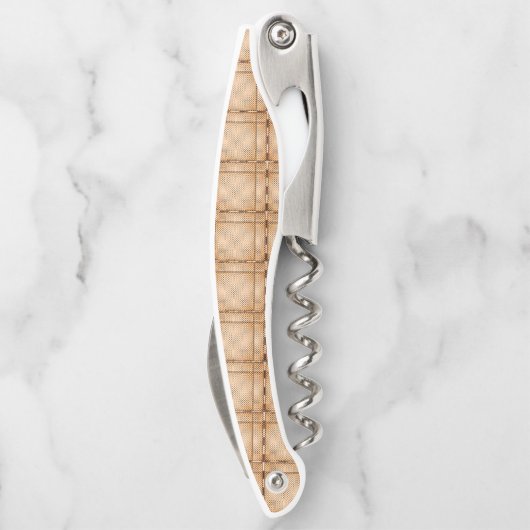 Ein wenig Schach aus braunem, unregelmäßigem Schac Kellnermesser (Rückseite)