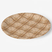 Ein wenig Schach aus braunem, unregelmäßigem Schac Pappteller (Schrägansicht)