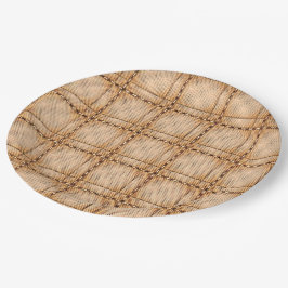 Ein wenig Schach aus braunem, unregelmäßigem Schac Pappteller