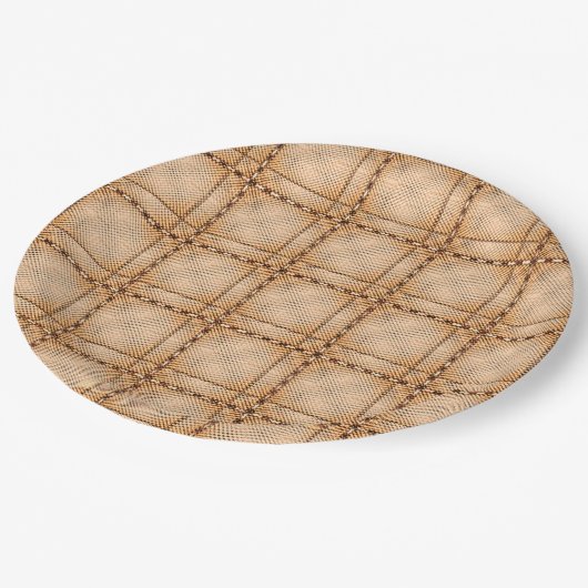 Ein wenig Schach aus braunem, unregelmäßigem Schac Pappteller (Schrägansicht)