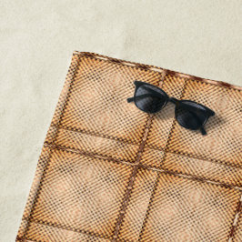 Ein wenig Schach aus braunem, unregelmäßigem Schac Strandtuch