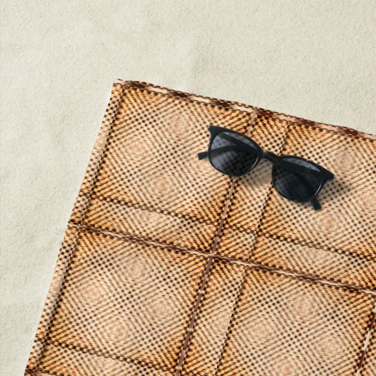 Ein wenig Schach aus braunem, unregelmäßigem Schac Strandtuch (Beispiel)