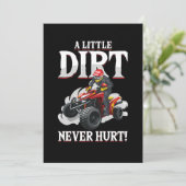 Ein wenig schaden niemals Quad Racing ATV Offroad Einladung (Stehend Vorderseite)