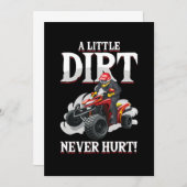 Ein wenig schaden niemals Quad Racing ATV Offroad  Einladung (Vorne/Hinten)