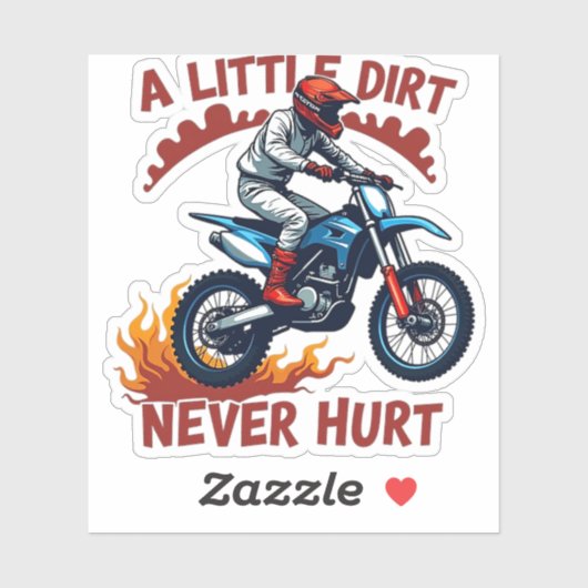 Ein wenig schmutzig nie verletzt aufkleber (Blatt)