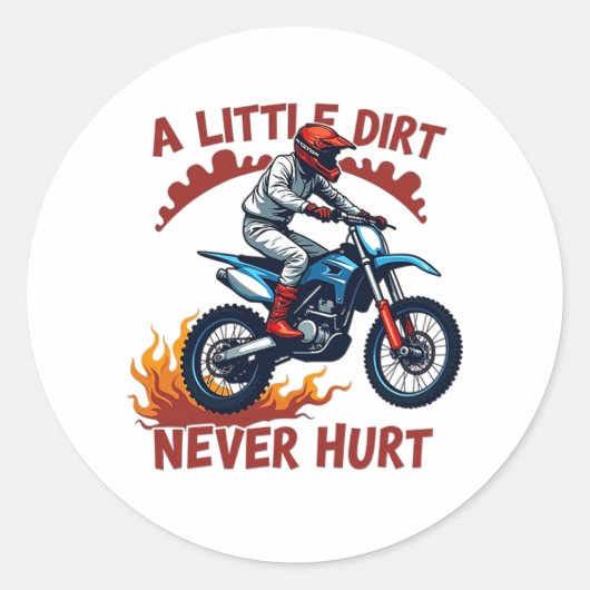 Ein wenig schmutzig nie verletzt runder aufkleber (Vorderseite)