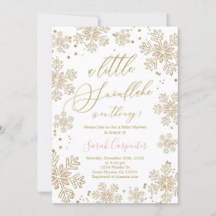 Ein wenig Schneeflocke Babydusche Einladung Girl