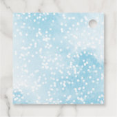 Ein wenig Schneeflocke Blue Baby Dusche Danke Geschenkanhänger (Rückseite)