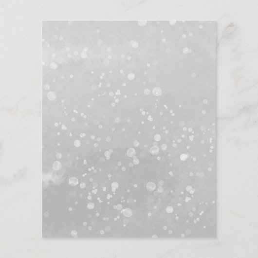 Ein wenig Schneeflocke Budget Baby Dusche Einladun (Rückseite)