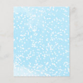 Ein wenig Schneeflocke Budget Baby Dusche Einladun (Rückseite)