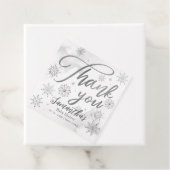 Ein wenig Schneeflocke Graue Babydusche Danke Geschenkanhänger (Beispiel)