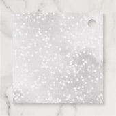 Ein wenig Schneeflocke Graue Babydusche Danke Geschenkanhänger (Rückseite)