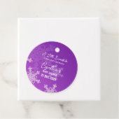 Ein wenig Schneeflocke Minimalistisches Lila Muste Geschenkanhänger (Beispiel)