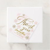 Ein wenig Schneeflocke Pink Baby Dusche Danke Geschenkanhänger (Beispiel)