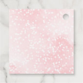 Ein wenig Schneeflocke Pink Baby Dusche Danke Geschenkanhänger (Rückseite)