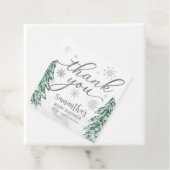 Ein wenig Schneeflocken Baby Dusche Grau Danke Geschenkanhänger (Beispiel)