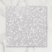 Ein wenig Schneeflocken Baby Dusche Grau Danke Geschenkanhänger (Rückseite)