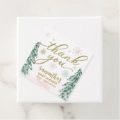 Ein wenig Schneeflocken Baby Dusche Pink Vielen Da Geschenkanhänger (Beispiel)