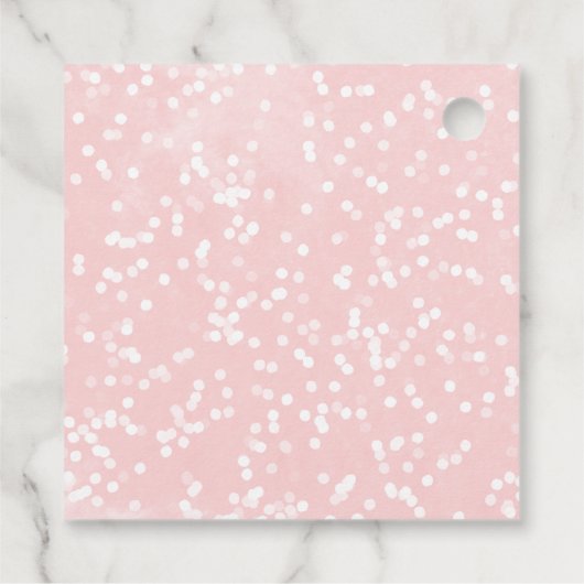 Ein wenig Schneeflocken Baby Dusche Pink Vielen Da Geschenkanhänger (Rückseite)