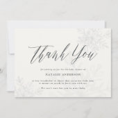 Ein wenig Schneeflocken Babydusche Dank Karte (Vorderseite)