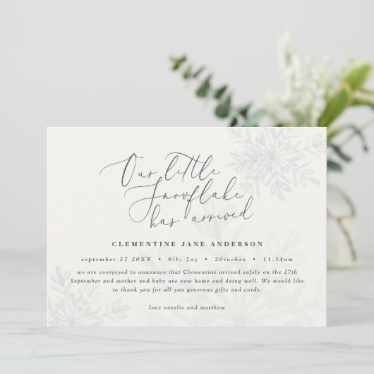 Ein wenig Schneeflocken, blauer Winter, elegante G (Stehend Vorderseite)