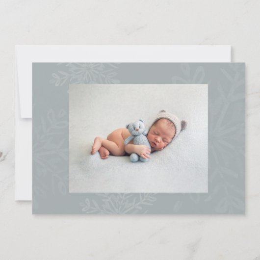 Ein wenig Schneeflocken, blauer Winter, elegante G (Rückseite)