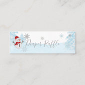 Ein wenig Schneeflocken Blue Baby Dusche Mini Visitenkarte (Vorderseite)