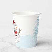 Ein wenig Schneeflocken Blue Baby Dusche Pappbecher (Rückseite)