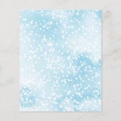 Ein wenig Schneeflocken Budget Babydusche Einladun (Rückseite)