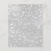 Ein wenig Schneeflocken Graue Babydusche Einladung (Rückseite)