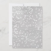 Ein wenig Schneeflocken Graue Babydusche Einladung (Rückseite)