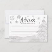 Ein wenig Schneeflocken Gray Baby Duschbeilagen Ka Einladung (Vorderseite)