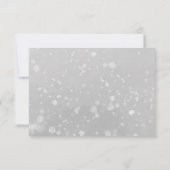 Ein wenig Schneeflocken Gray Baby Duschbeilagen Ka Einladung (Rückseite)