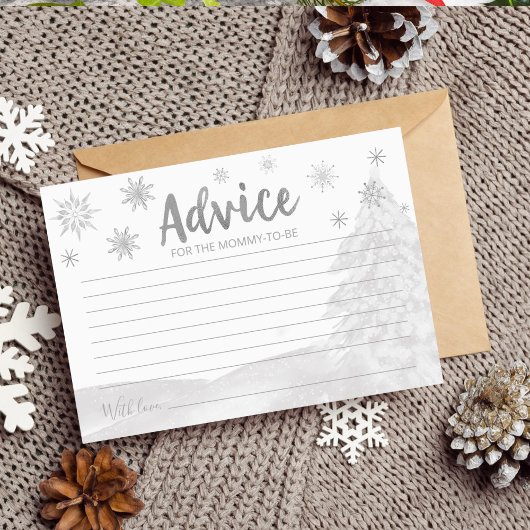 Ein wenig Schneeflocken Gray Baby Duschbeilagen Ka Einladung